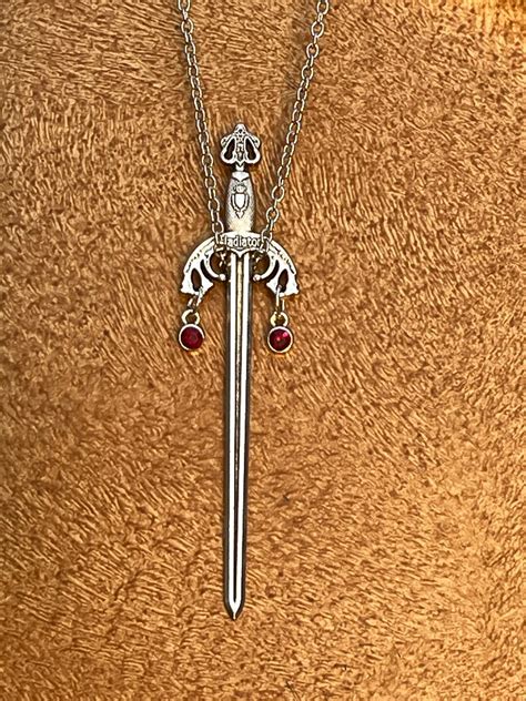 Silver Sword Necklace Excalibur Etsy