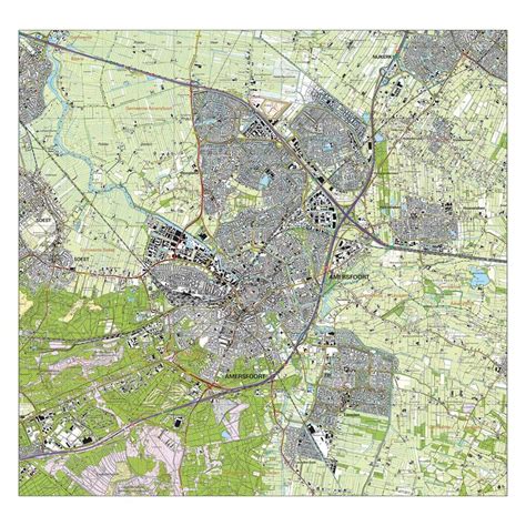 Topografische Kaart Amersfoort Kaarten Wandkaarten Stadsplattegronden