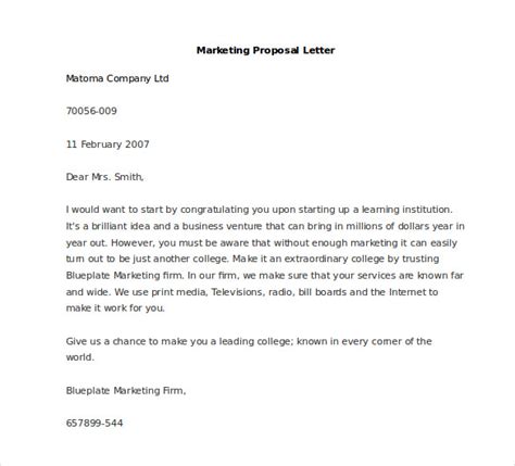 Marketing Letter Template - 44+ Word, Excel PDF Documents Download