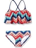 Buy Kanu Surf Kirsten Chevron Flounce Bikini Beach Sport Piece