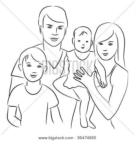 Family - Sketch Vector & Photo (Free Trial) | Bigstock