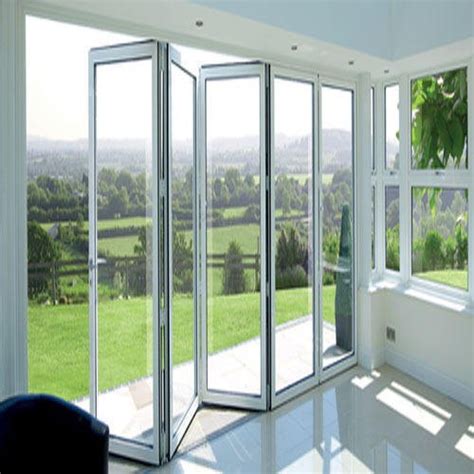 Toughened Glass Lever Handle UPVC Folding Door 3 To 4 5 Mm At 500