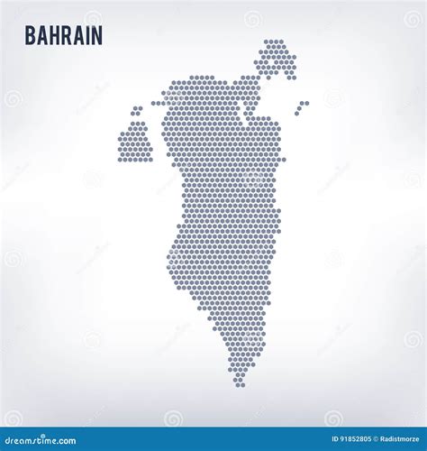 Pixel Map Of Bahrain Vector Dotted Map Of Bahrain Isolated On White