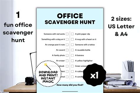 A Fun Printable Scavenger Hunt For The Office Perfect As An Icebreaker To Get People To Mingle