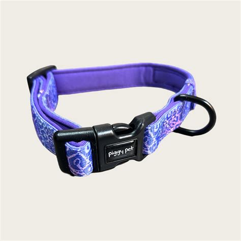 Collare Per Cani Violet Cheetah Elegante E Comodo Piggy Pet