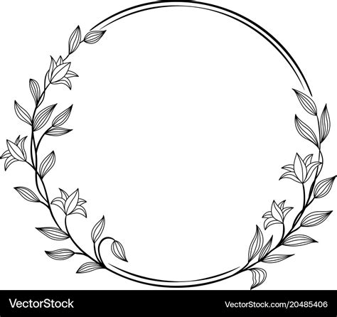 Lily flowers frame Royalty Free Vector Image - VectorStock