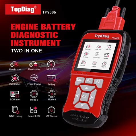 TopDiag TP908B OBDII Scanner Auto Diagnose Instrument Unterstützung