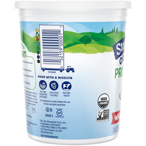 Stonyfield Organic Probiotic Vanilla Whole Milk Yogurt 32oz 32 Oz Shipt