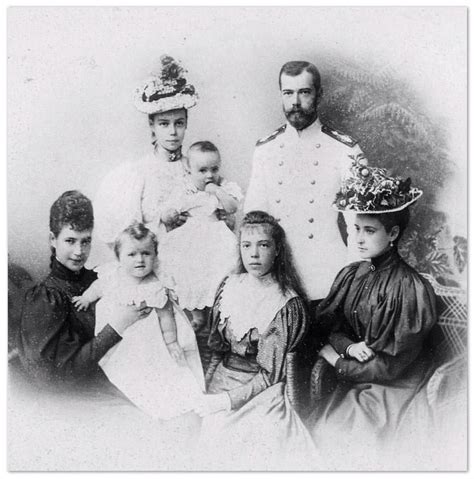 The Dowager Empress Maria Feodorovna Holding Grand Duchess Olga Nikolaevna Xenia Alexandrovna