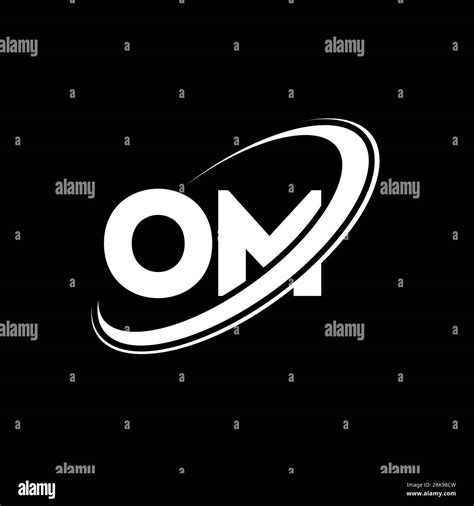 OM Logo O M Design White OM Letter OM O M Letter Logo Design