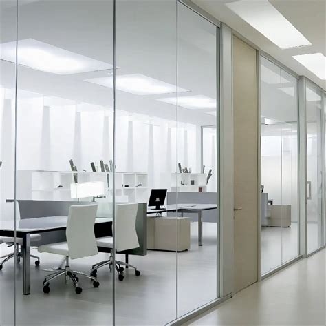 Pdlc Smart Film Switchable Office Cubicle Double Glazed Glass Partition