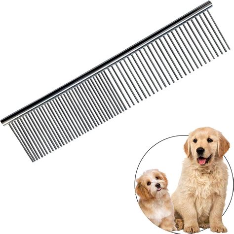 Amazon.com: Stainless Steel Pet Grooming Comb with Rounded Ends ...