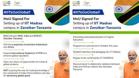 MoU Signed With Zanzibar Tanzania To Set Up First Ever IIT Campus