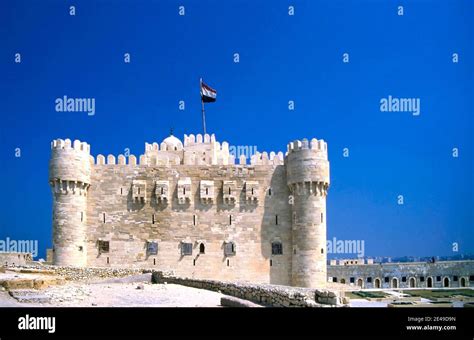 Front View Of The Citadel Of Qaitbay Qaitbay Fort Is A 15th Century