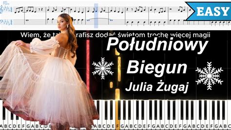 Południowy Biegun Julia Żugaj ŁATWY PIANO TUTORIAL NUTY TEKST