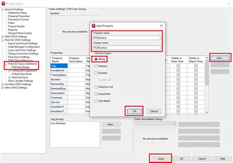 AutoCAD Plant 3D에서 등각투영 경계에 표시할 PID 번호의 제목 블록 속성을 추가하는 방법