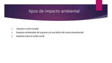 Impacto Ambiental Power Point Ppt