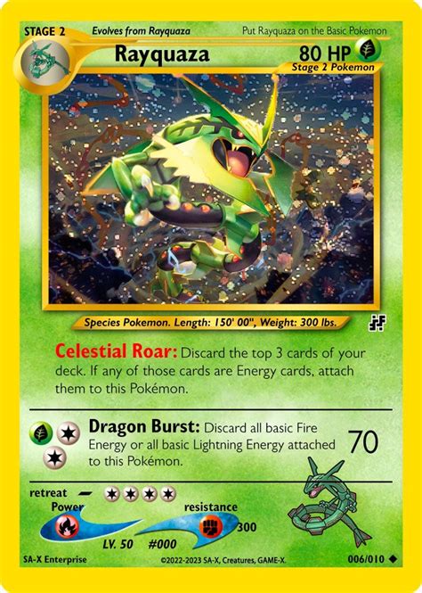 Pokemon Rayquaza Holo Pokémon Card Custom - Etsy