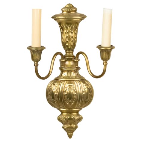 Three English Georgian Brass Wall Sconces For Sale At 1stdibs Georgian Wall Sconces Georgian