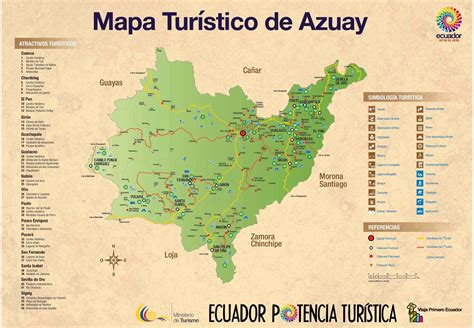 Mapa Tur Stico De Atracciones En Cuenca Azuay Ecuador Planetandes