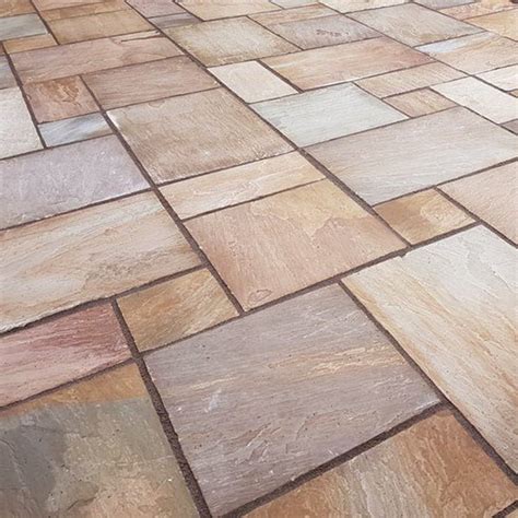 Rippon Buff Sandstone Paving Slabs Patio Packs 22mm Stone Paving Direct