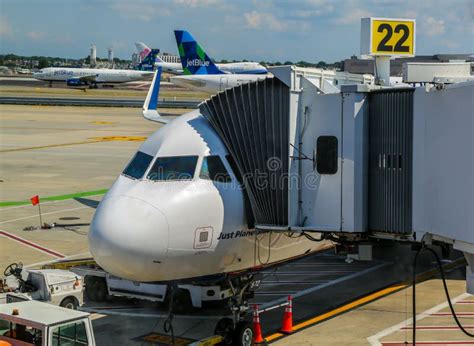 Jetblue Plane On Tarmac At John F Kennedy International Airport In New