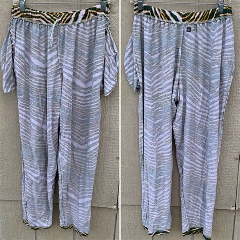 Zubaz Pants Green Yellow White Tiger Stripe Nfl Team Apparel Packers