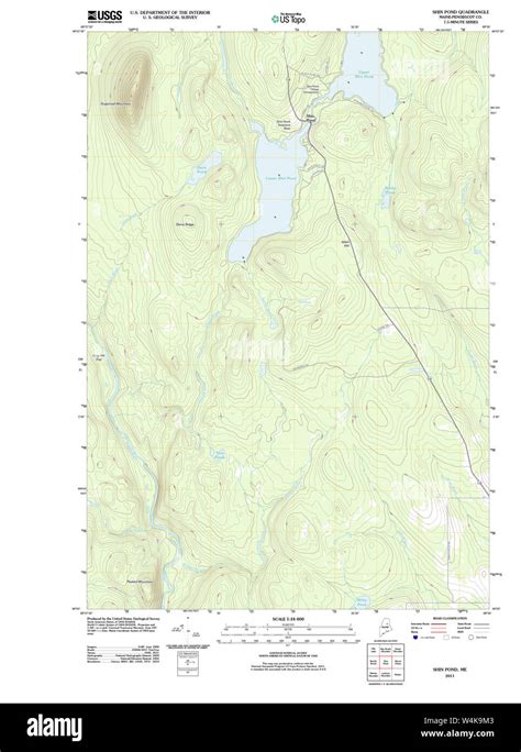 Maine USGS Historical Map Shin Pond 20110909 TM Restoration Stock Photo - Alamy