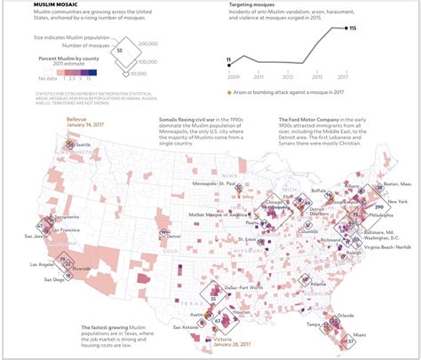 Infographics Maps Music And More Muslims In America