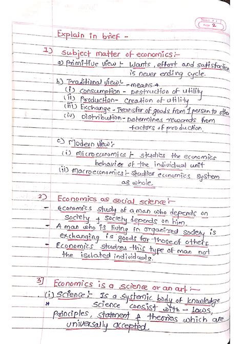 SOLUTION Econ 121 Handwritten Notes Studypool