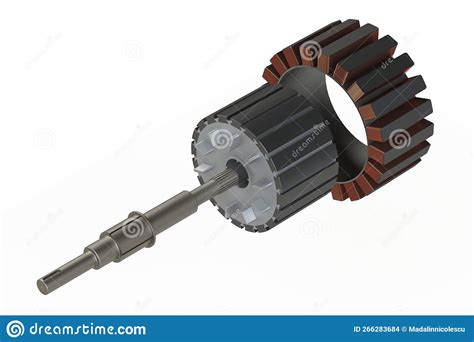 Stator And Rotor For Electric Generator Exploded View D Rendering