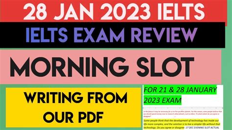 Jan Ielts Exam Review Morning Slot Writing From Pdf Academic