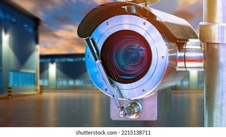 Night Video Surveillance System Surveillance Cameras Stock Illustration ...