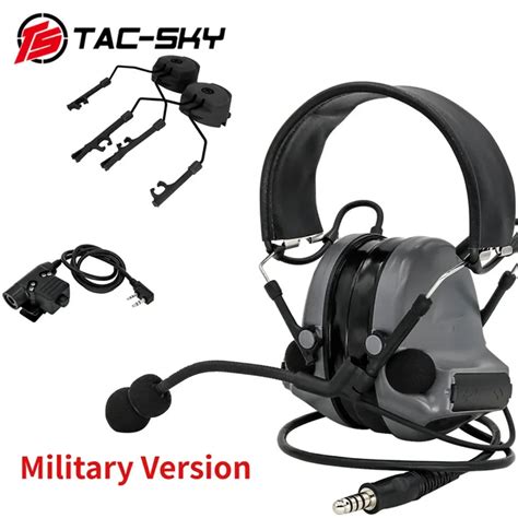 Ts Tac Sky Tactical Headset Military Shoot Electronic Earmuffs Comtac