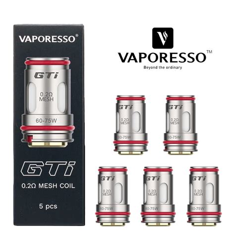 VAPORESSO GTI REPLACEMENT COILS HEAD 0 2 0 4 Ohm Pack Of 5 Coils EBay