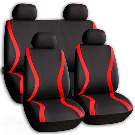 9pcs Set Black And Red Car Seat Cover Shanghai Anma Industry Co Ltd