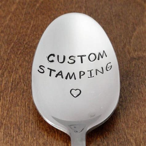 Custom Hand Stamped Spoon Engraved Spoon Personalized Spoon Etsy