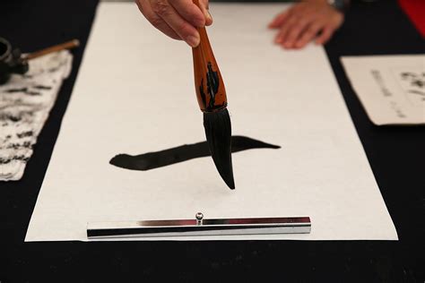 Station Residents Attend Japanese Calligraphy Brush Festival Museum