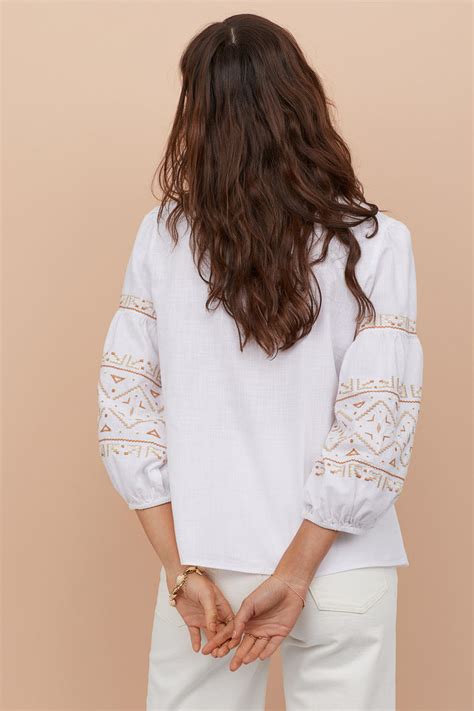 Embroidered Cotton Blouse