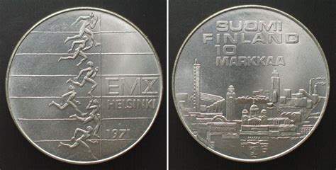 Finnland FINLAND 10 Markkaa 1971 10TH EUROPEAN ATHLETIC CHAMPIONSHIPS