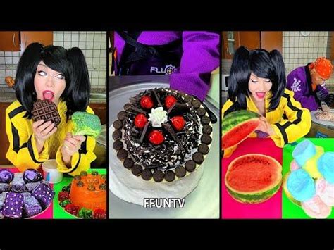 Ice cream challenge! Chocolate waffle vs broccoli mukbang - YouTube ...