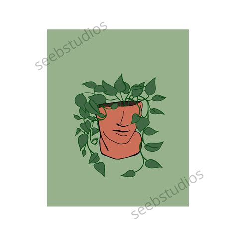 Pothos Plant Art Print Digital Download Wall Art Plant Etsy