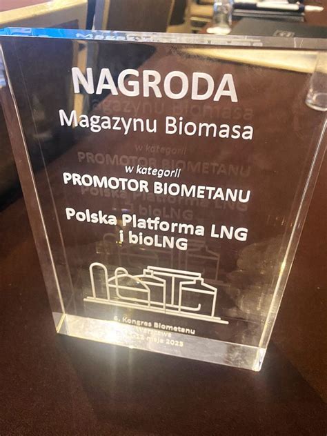 Nagroda wyróżnienie dla Polskiej Platformy LNG i bioLNG Polska