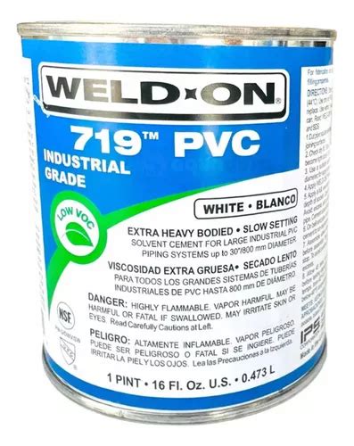 Pegamento Tuberia Pvc 1 2 Lto Weld on 719 Blanco Industrial Envío gratis