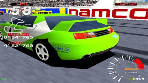 Ridge Racer 2 Namco System 22 Intermediate Race 4 Green Car 5