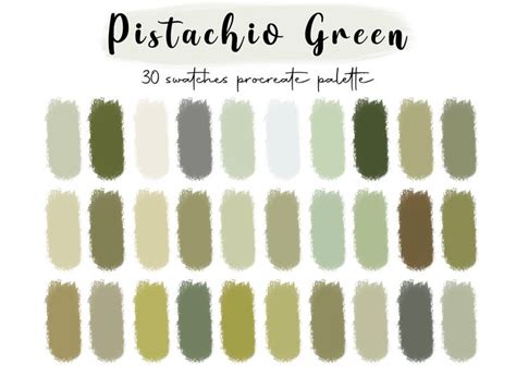 Pistachio Green Procreate Palette Hex Color Codes Ipad Pro Art