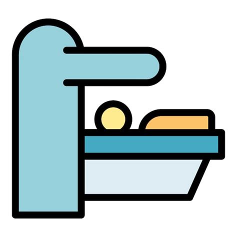 Mri Machine Pictogram Overzicht Vector Medische Radiologie Borstbeen