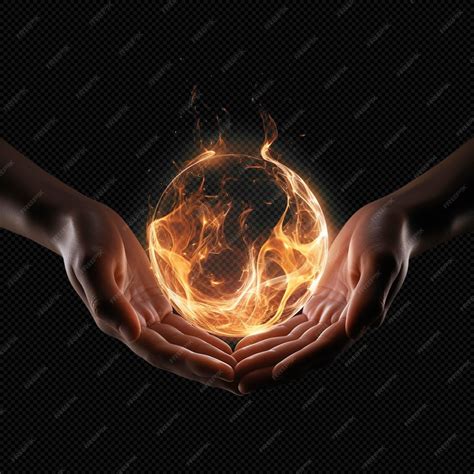 premium psd magic effect  hand transparent background