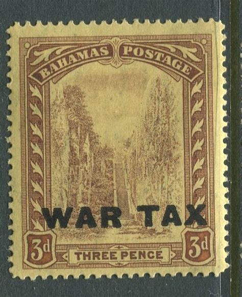 Bahamas Scott Mr Queens Staircase War Tax Mh Single P