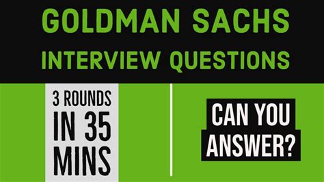 Why Goldman Sachs Interview Question